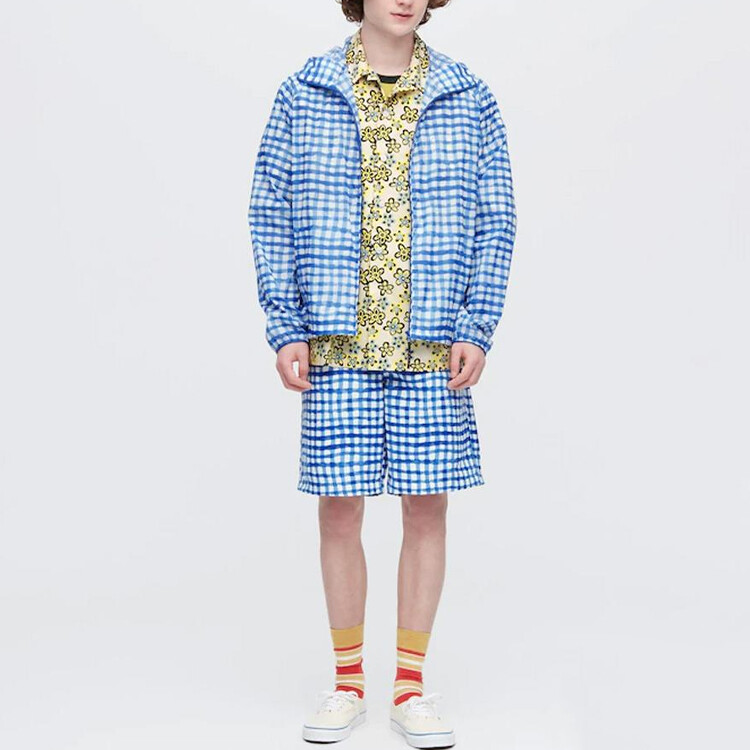 Marni Marni Co-Branding Повседневные шорты унисекс королевского синего цвета Uniqlo, синий — фото 2