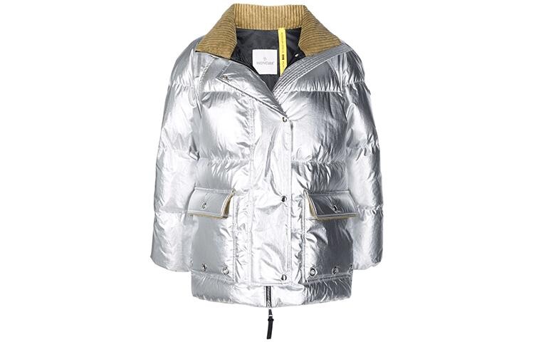 

Пуховик женский серебристый Moncler, серебряный