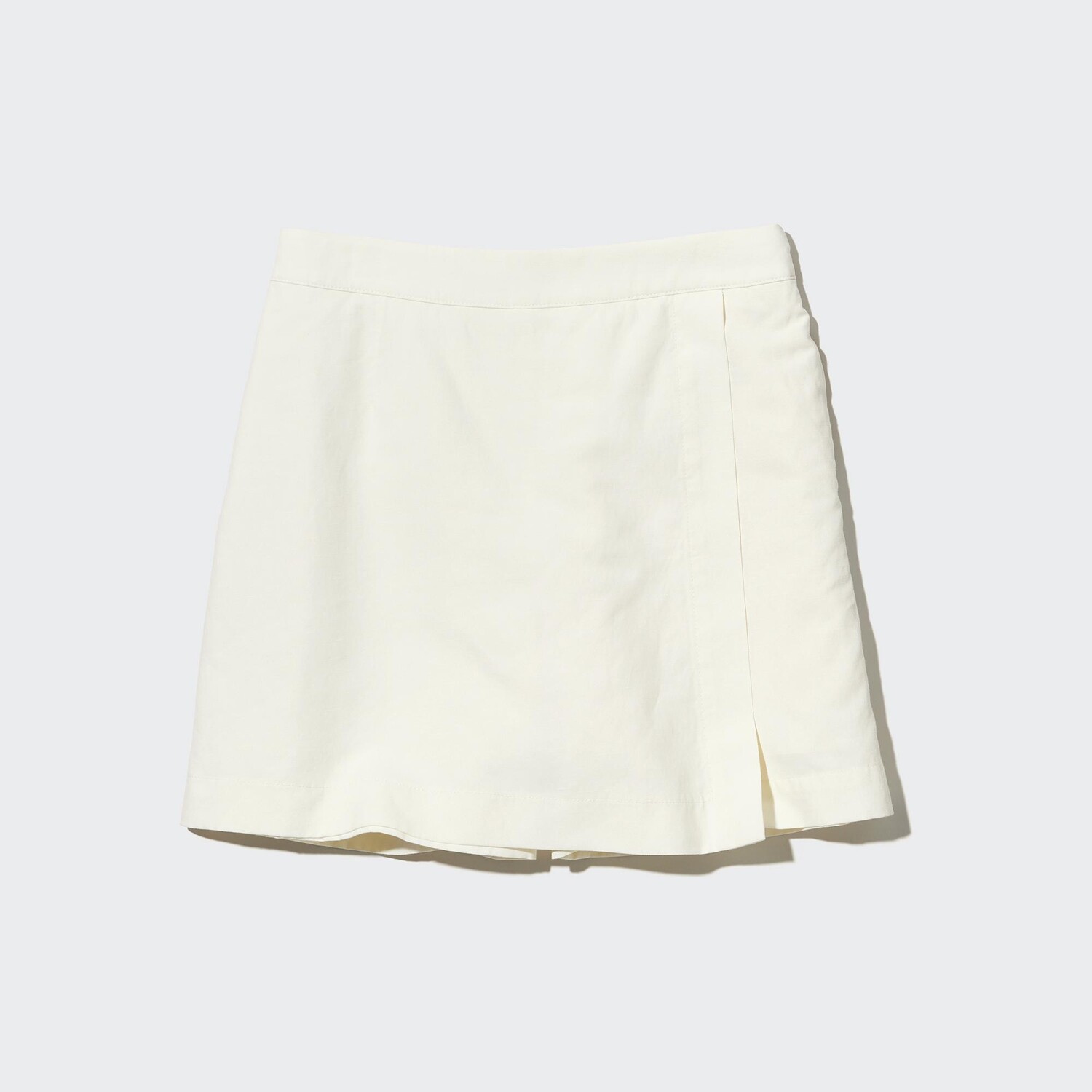 

Льняная юбка-юбка UNIQLO, кремовый