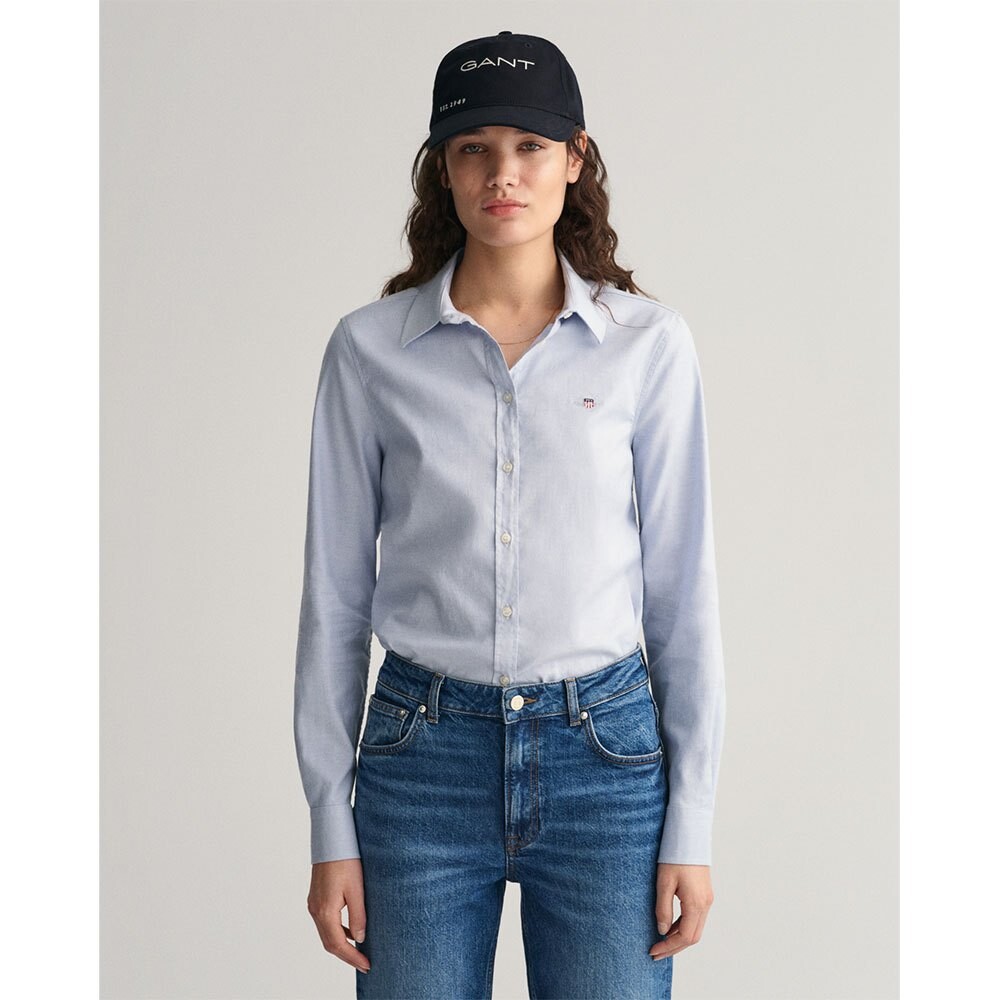

Рубашка Gant Slim Stretch Oxford, синий