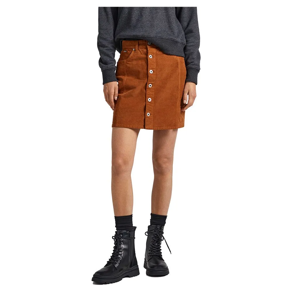 

Юбка Pepe Jeans Vicky Cord, коричневый
