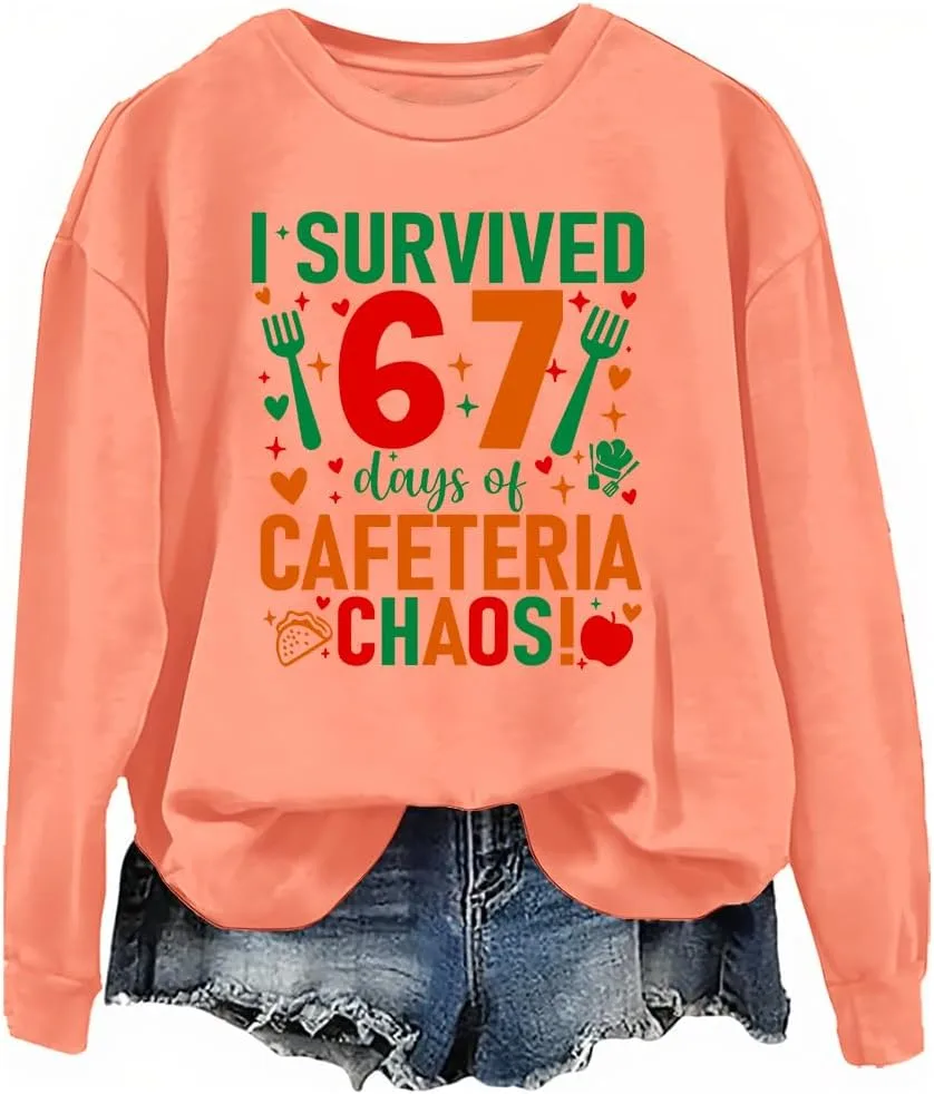 

Толстовка I Survived 67 Days Of Cafeteria Chaos woati
