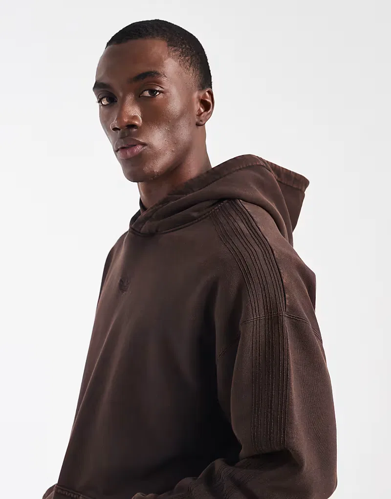 Худи Adidas Originals premium essentials, коричневый — фото 2