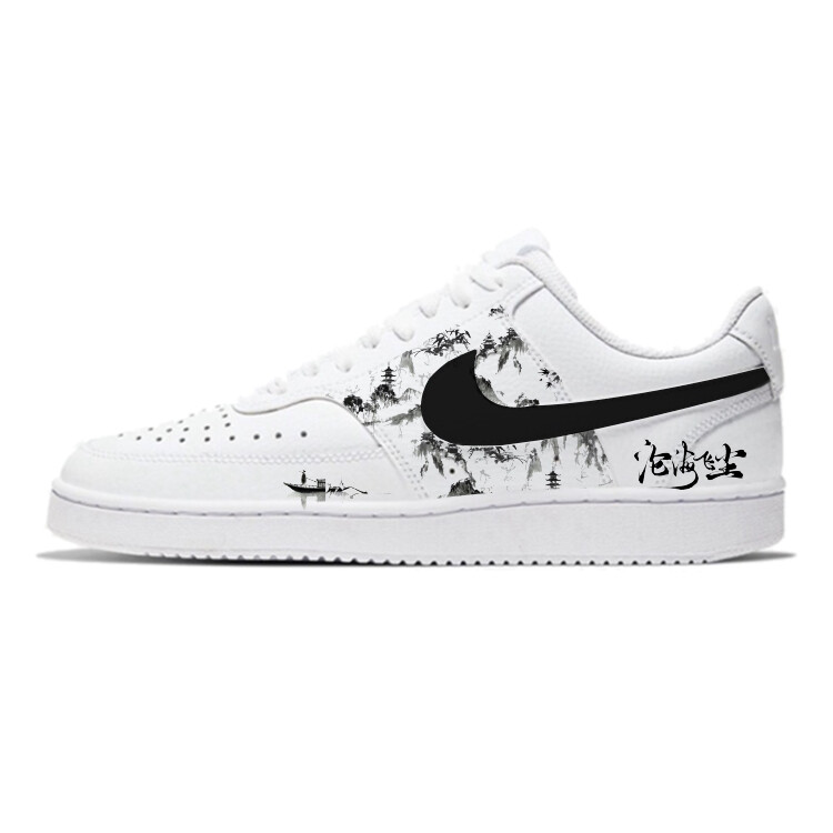 

Кроссовки для скейтбординга Court Vision Low Unisex Low-Top Black Nike