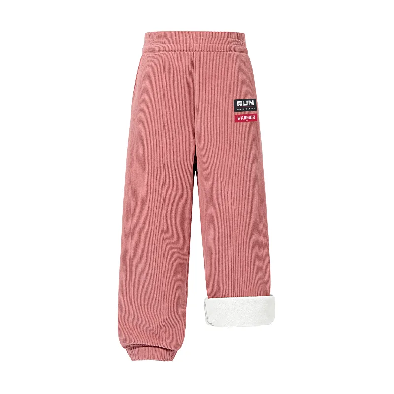 Детские спортивные брюки Moderate WARRIOR, [Corduroy Corduroy Pants]Pink/H Red Black Square K