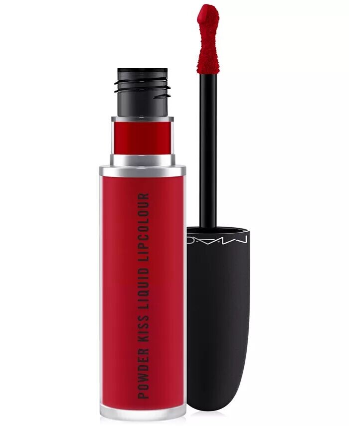 

Жидкая губная помада Powder Kiss, 0,67 унции Mac, цвет Haute Pants (blue red)