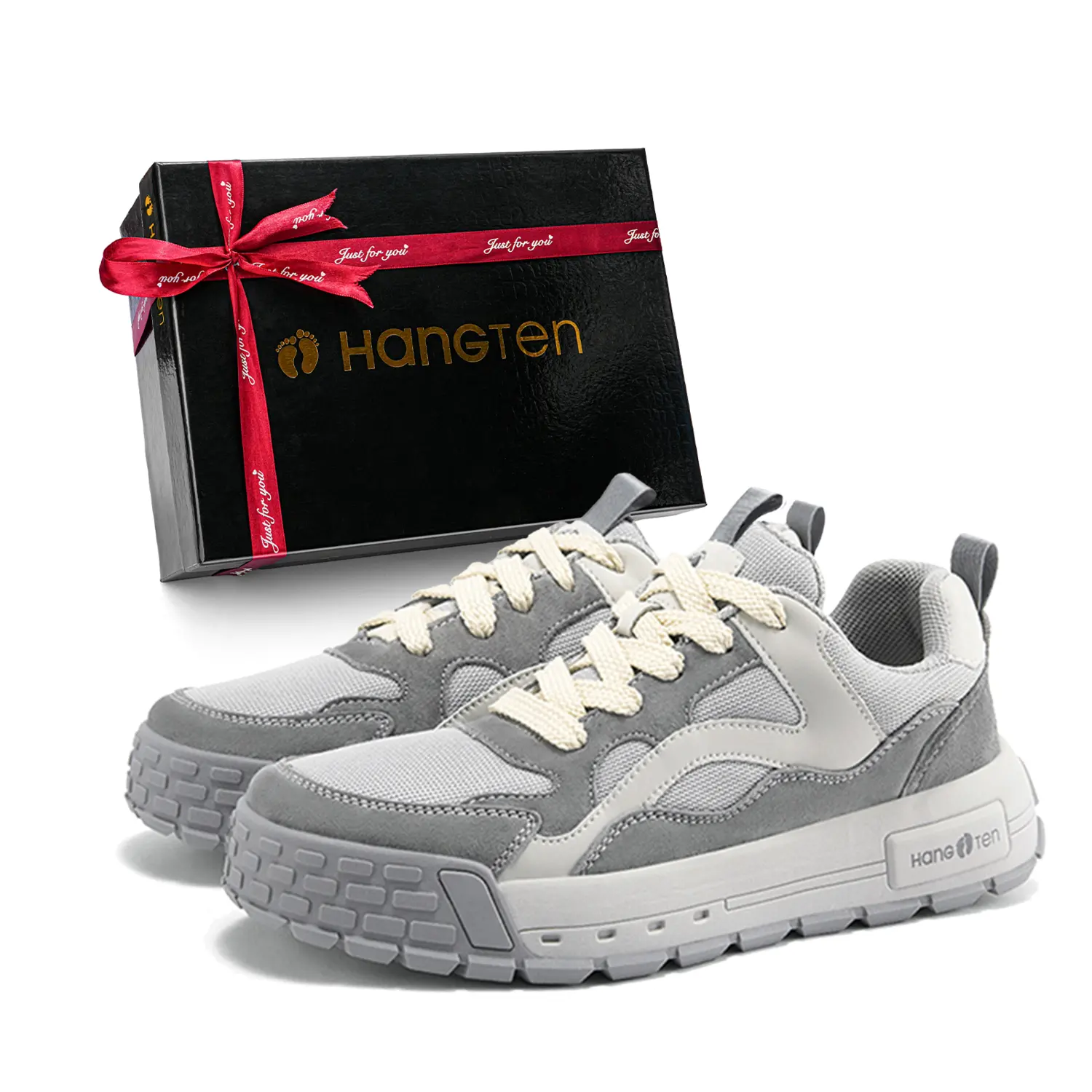 

HANG TEN Серые мужские кеды на низком ходу, цвет Gray