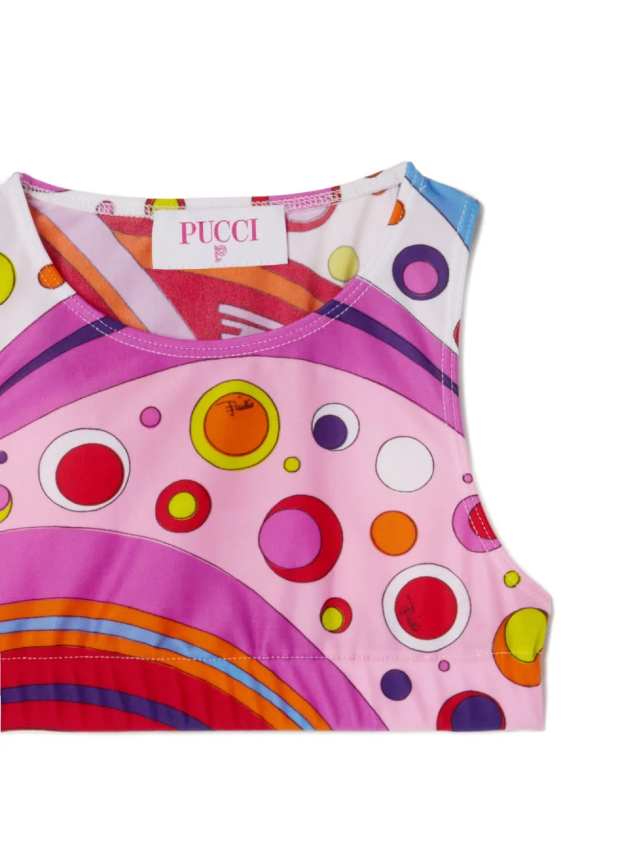 Укороченный топ Fontane с графическим принтом PUCCI Junior, розовый — фото 3