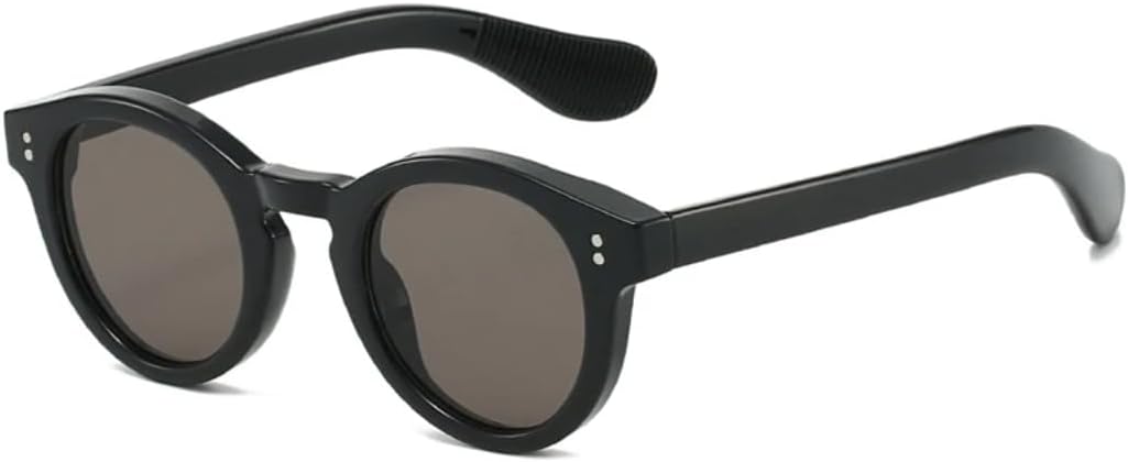 

Модные круглые солнцезащитные очки-гелевые очка для женщин, защита от УФ-излучения UV400, ретро-панк, с заклепками, матовые. Мужские матовые очки UUPTTPL, Glossy Black Grey