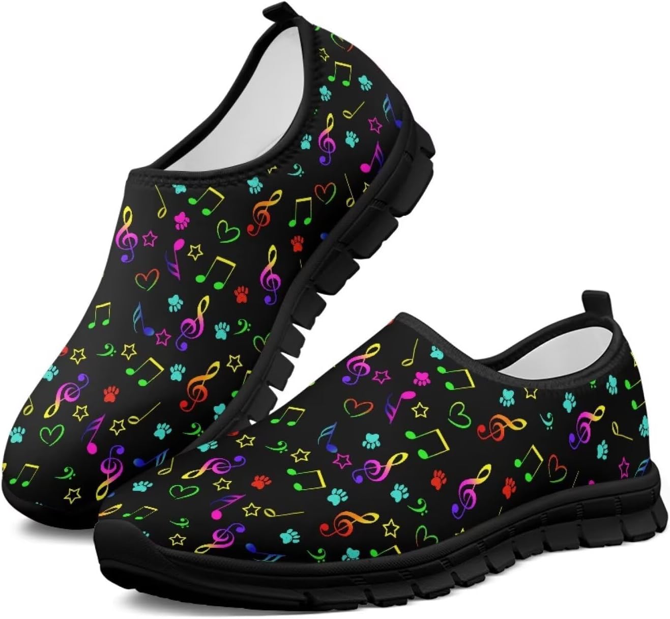 

Мужские модные кроссовки Hresuewn, низкие, с противоскользящей подошвой, повседневная обувь для мужчин, удобные для ходьбы, Musical Notes