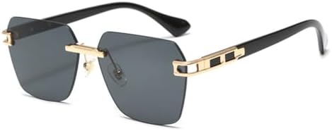 

Солнцезащитные очки без оправы 2027 года для мужчин и женщин, для вождения, в стиле ретро, ​​для путешествий, для активного отдыха, с защитой от УФ-излучения UV400 MTZJH, 1