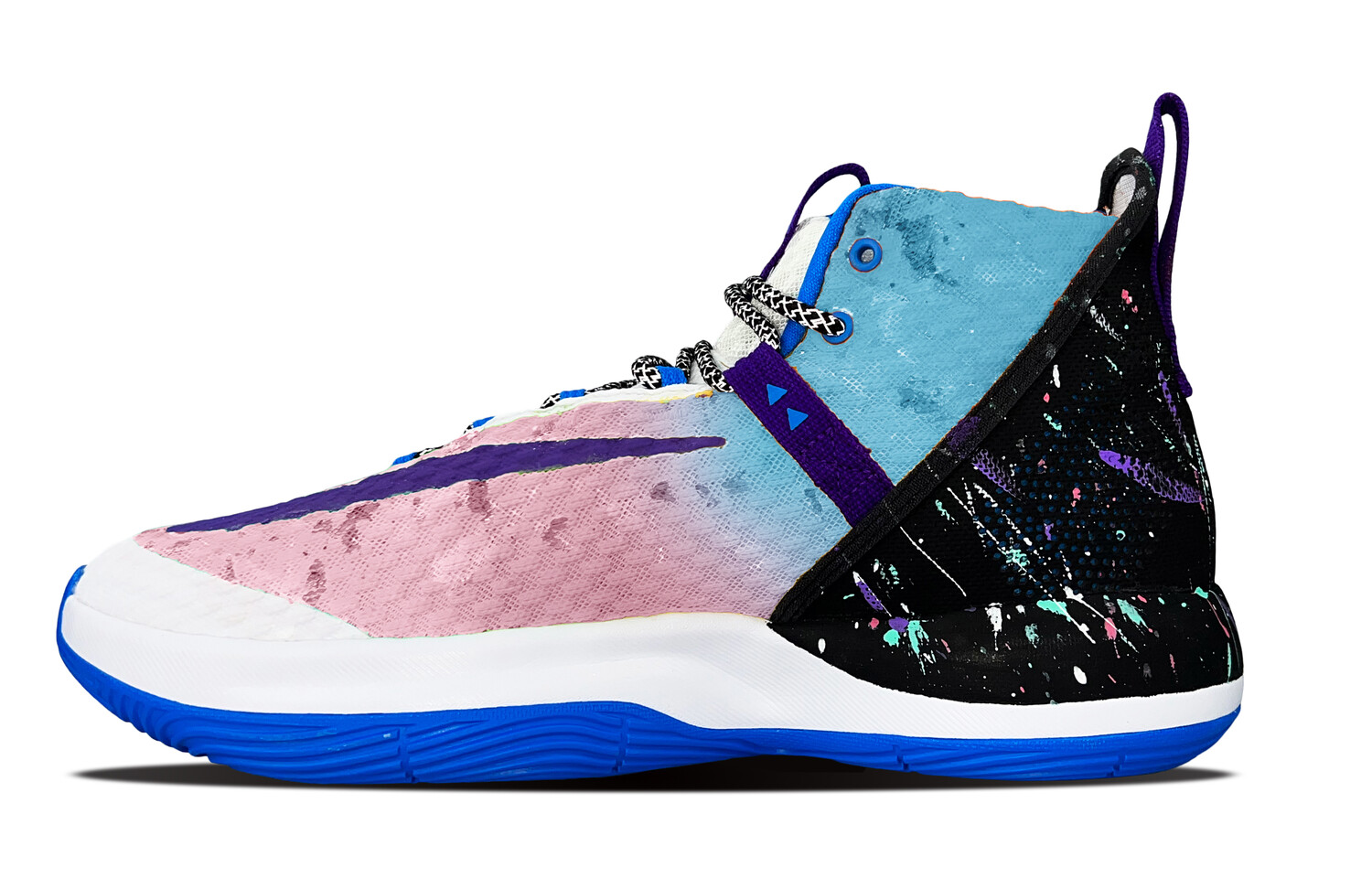 

Баскетбольные кроссовки Zoom Rize 1 унисекс средней высоты, синие/розовые Nike