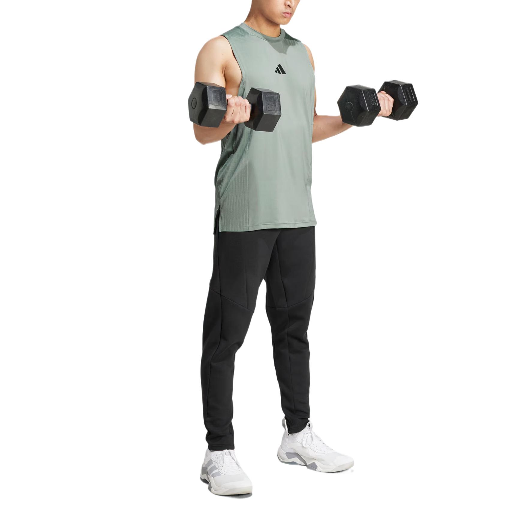 Майка для тренировок Designed For Training Adidas, зеленый — фото 4
