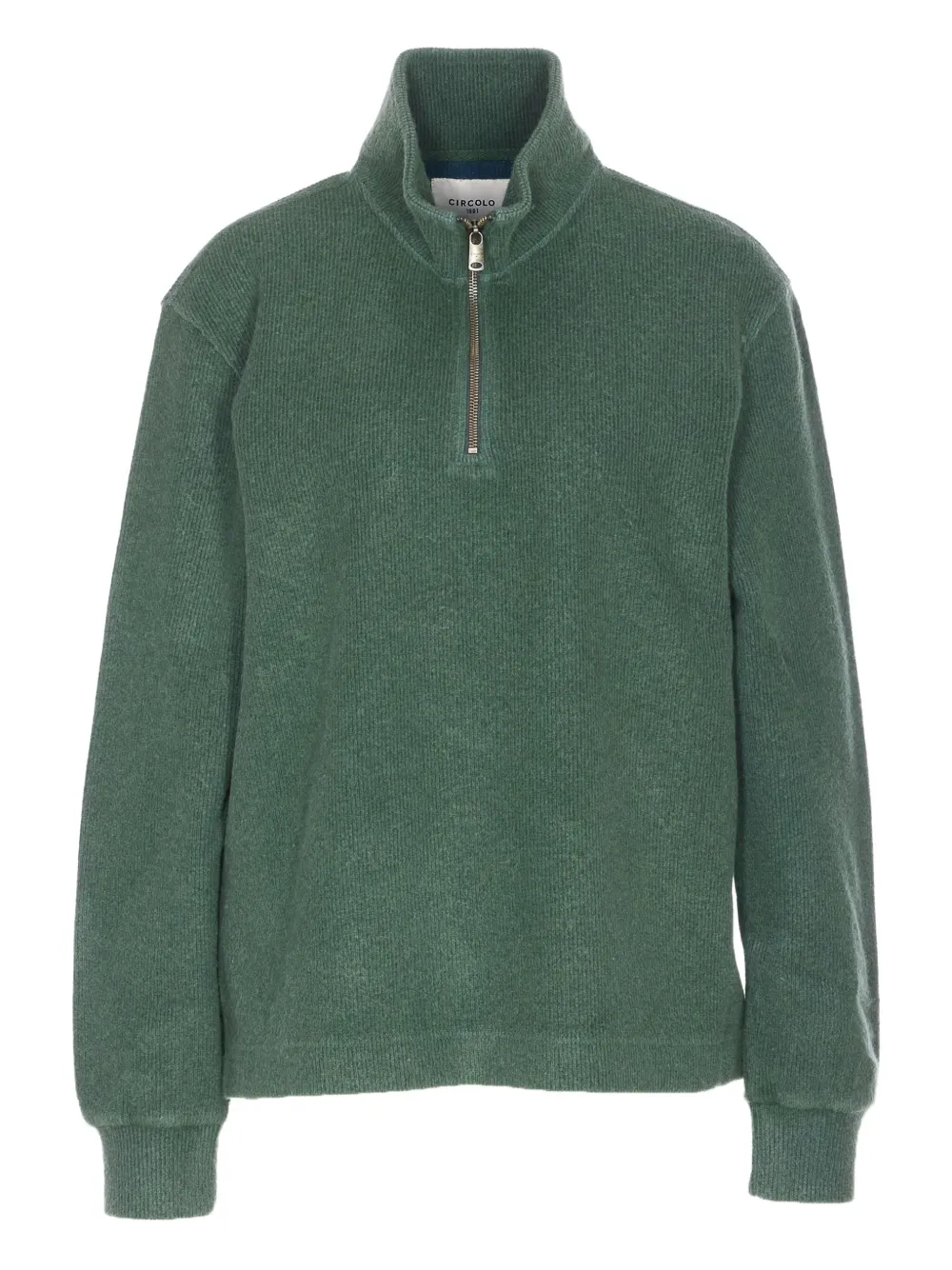 

Джемпер на молнии с длинными рукавами Circolo 1900, зеленый