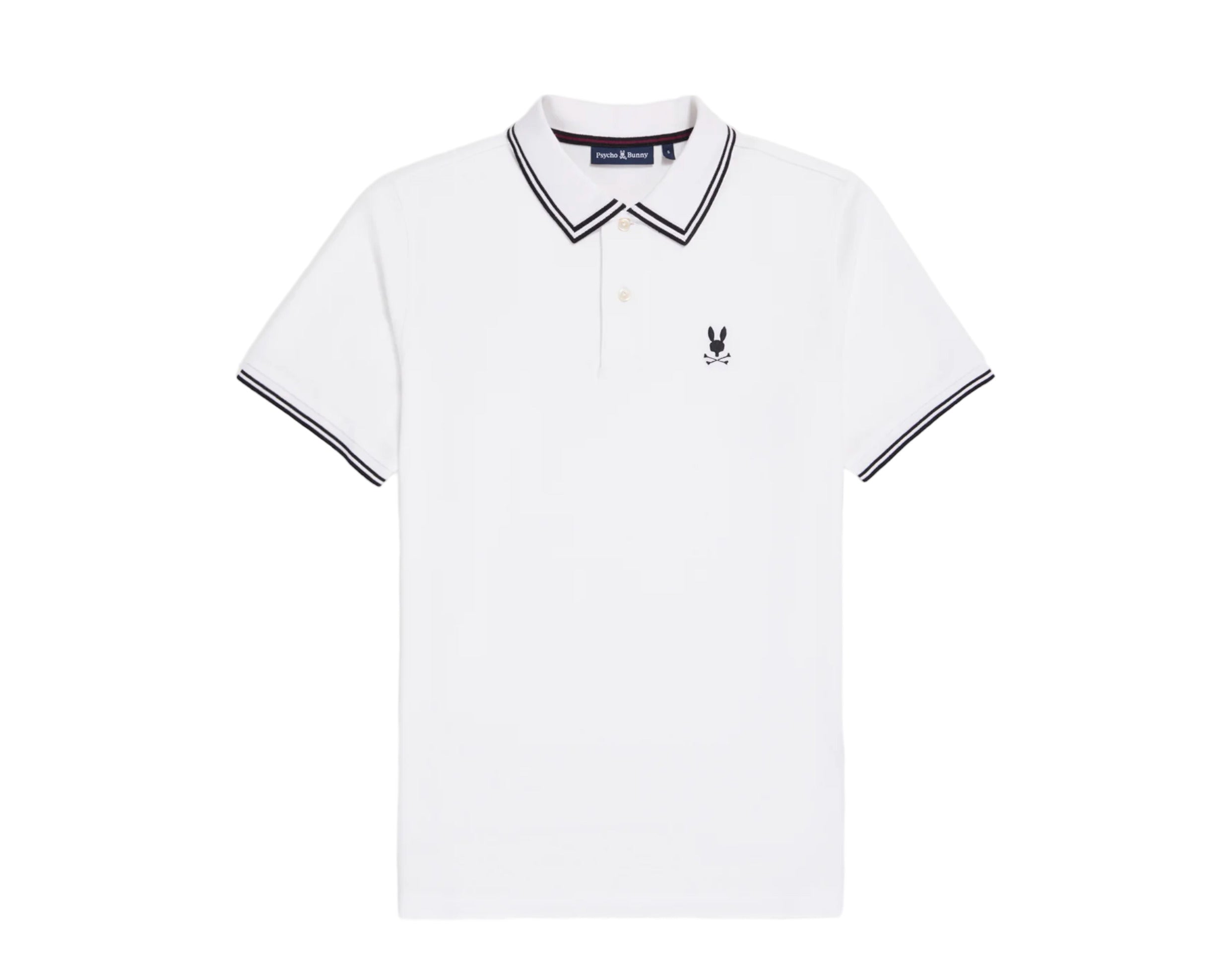 

Мужское поло Psycho Bunny Lambert Pique White/Black B6K402Z1PC-WHT