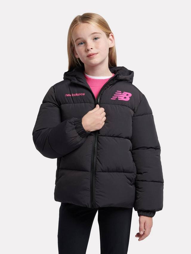 

Детская куртка-пуховик с логотипом New Balance, Caviar