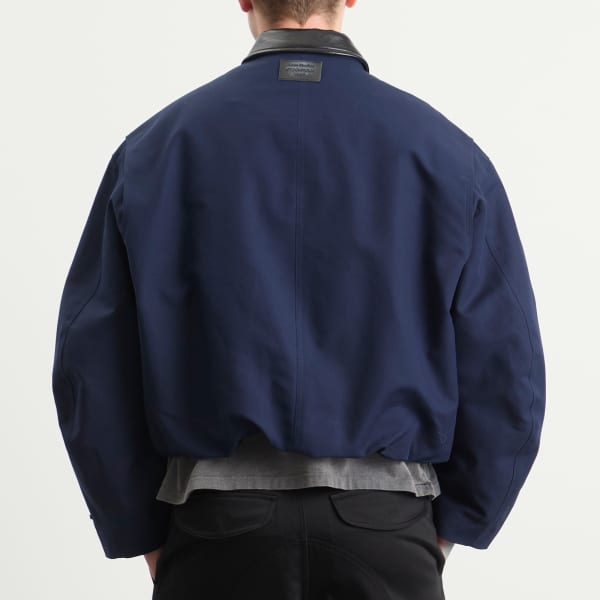 Куртка из двойного хлопкового атласа Opado Acne Studios, темно-синий — фото 3
