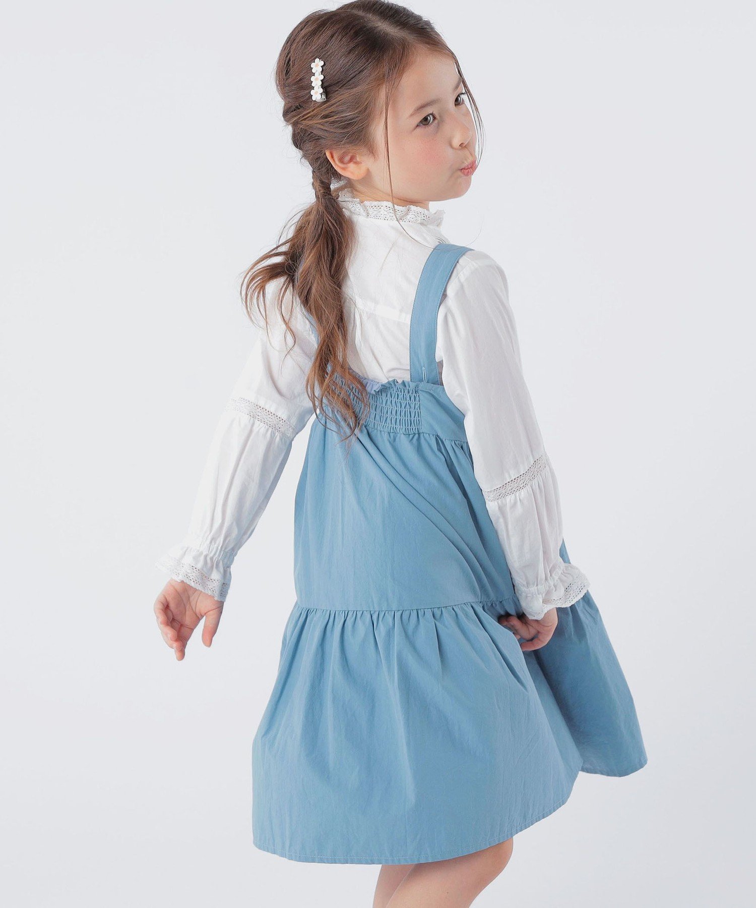 Детская блузка: 100–130 см / Блузка с кружевом и складками SHIPS KIDS, Off white — фото 2