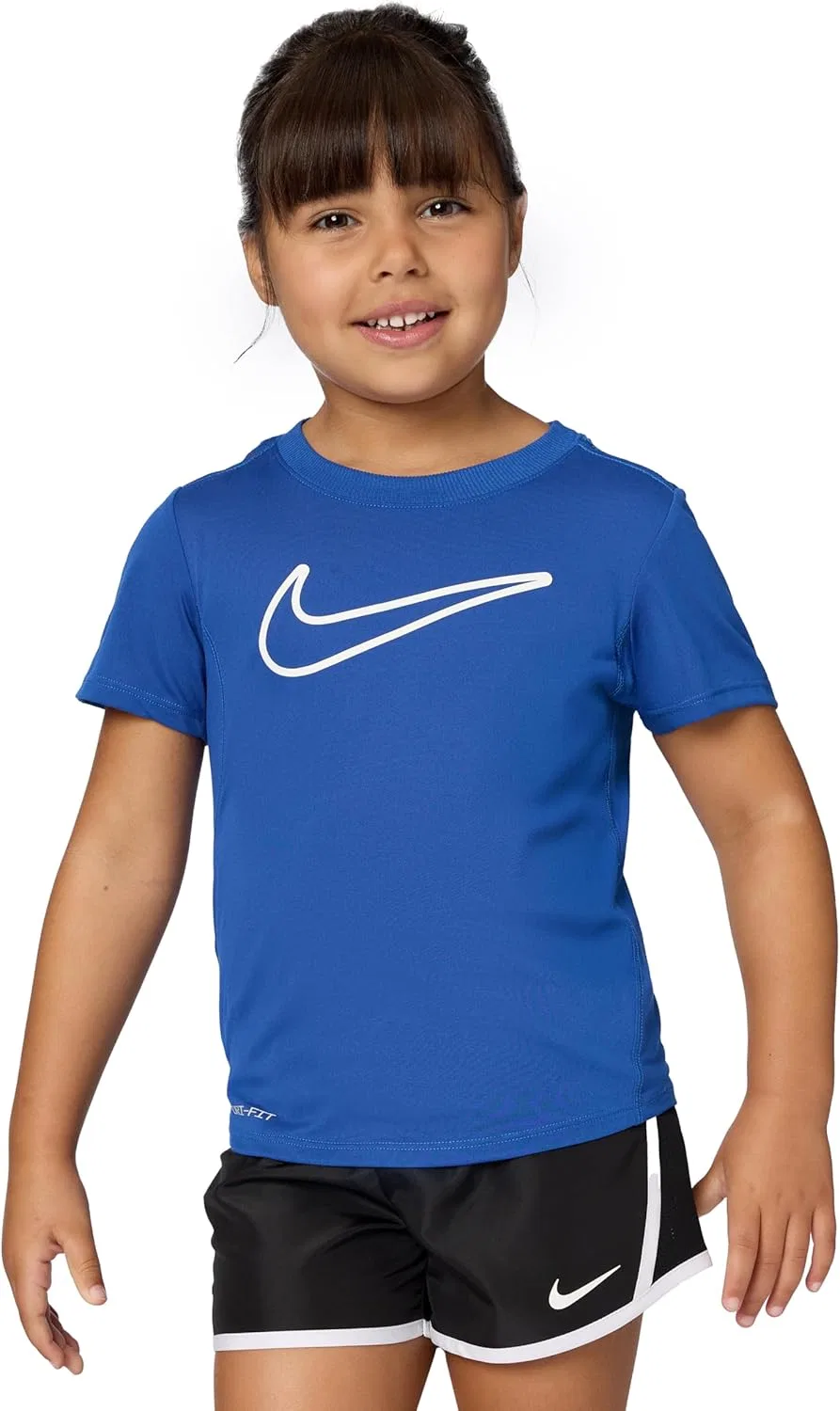 Футболка Dri-FIT с большим логотипом Nike, цвет Game Royal/White