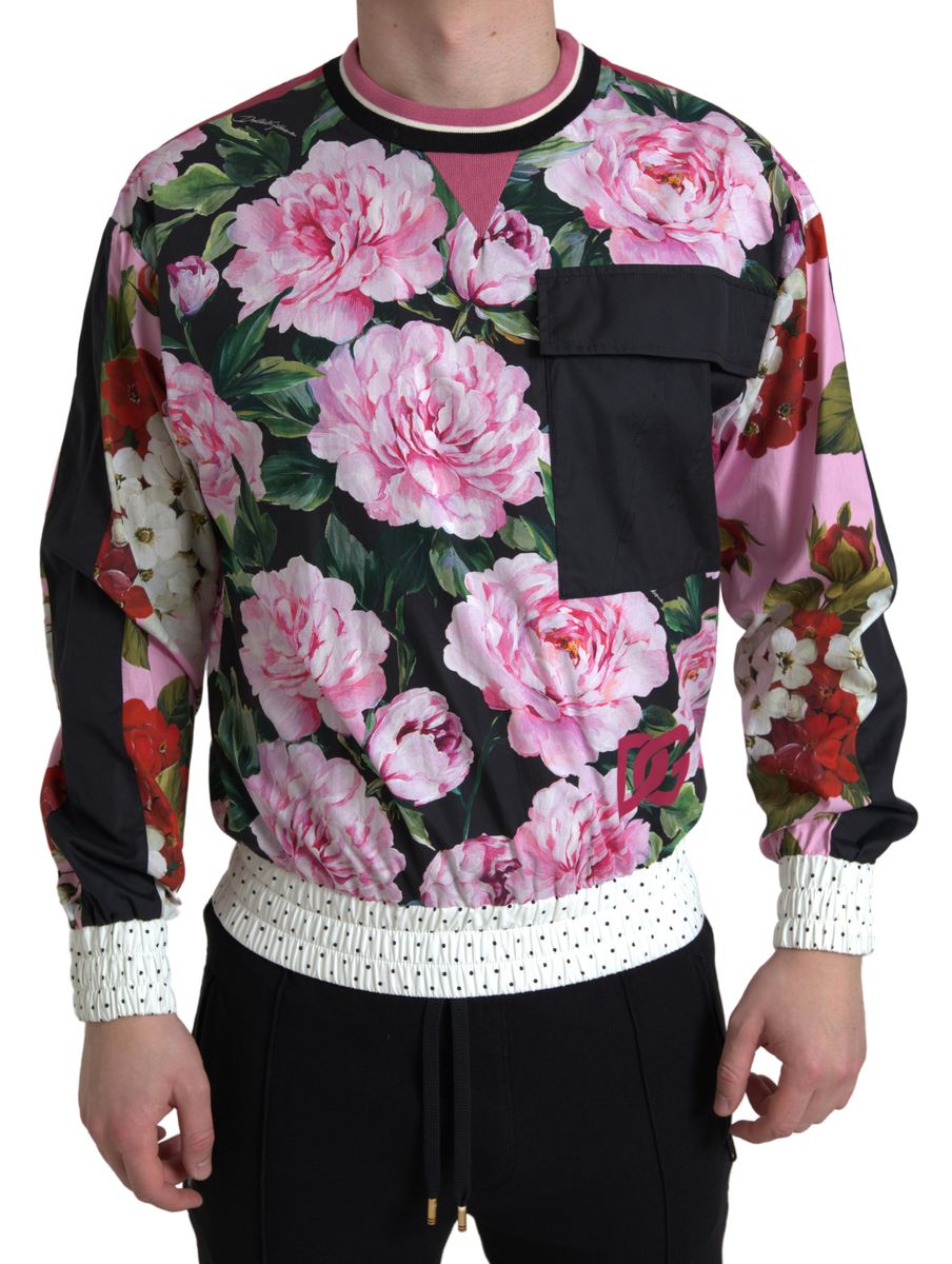 

Цветочный экстравагантный свитер с круглым вырезом Dolce & Gabbana, мультиколор