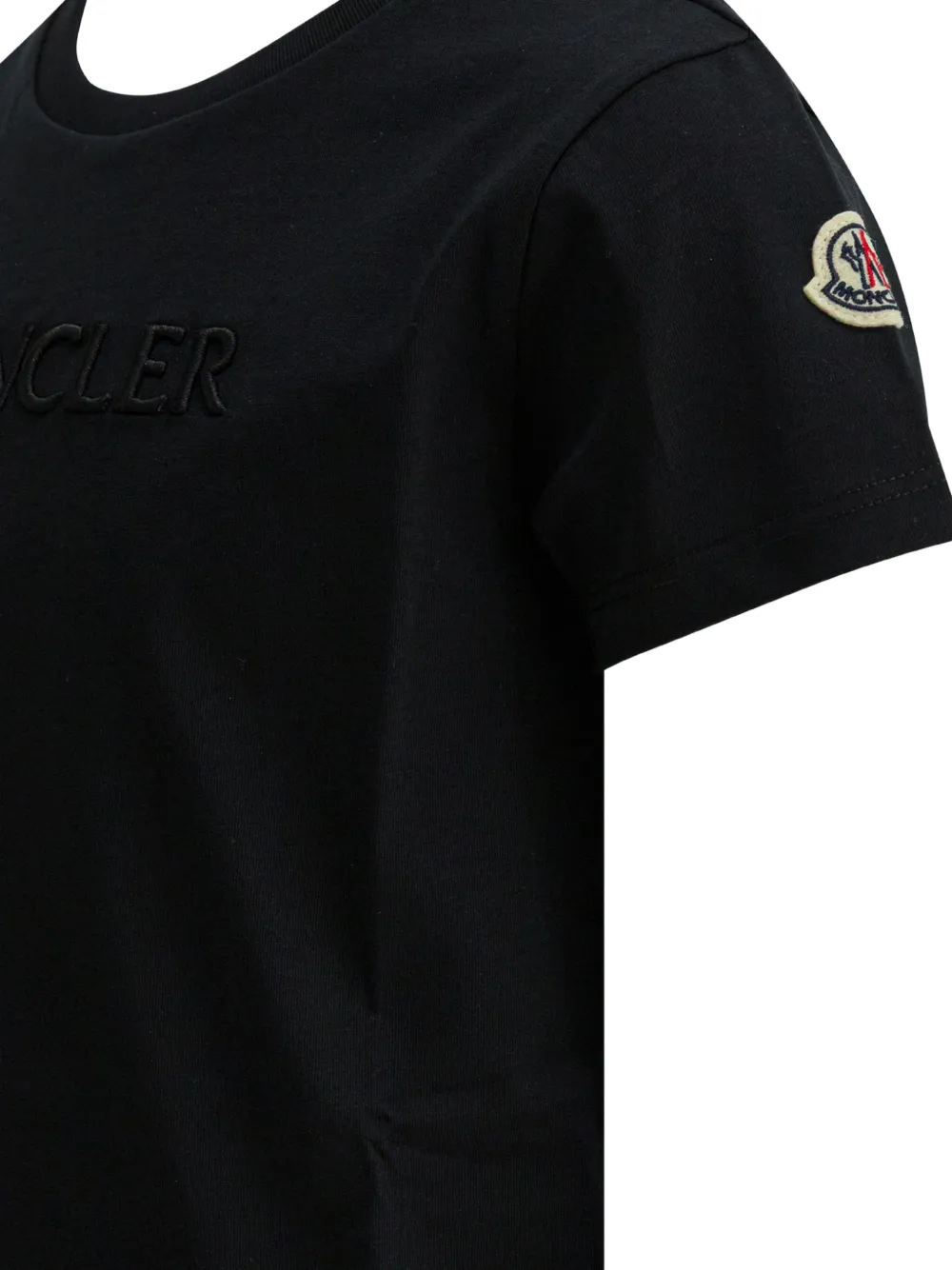 Футболка с тиснением Moncler Enfant, черный — фото 4