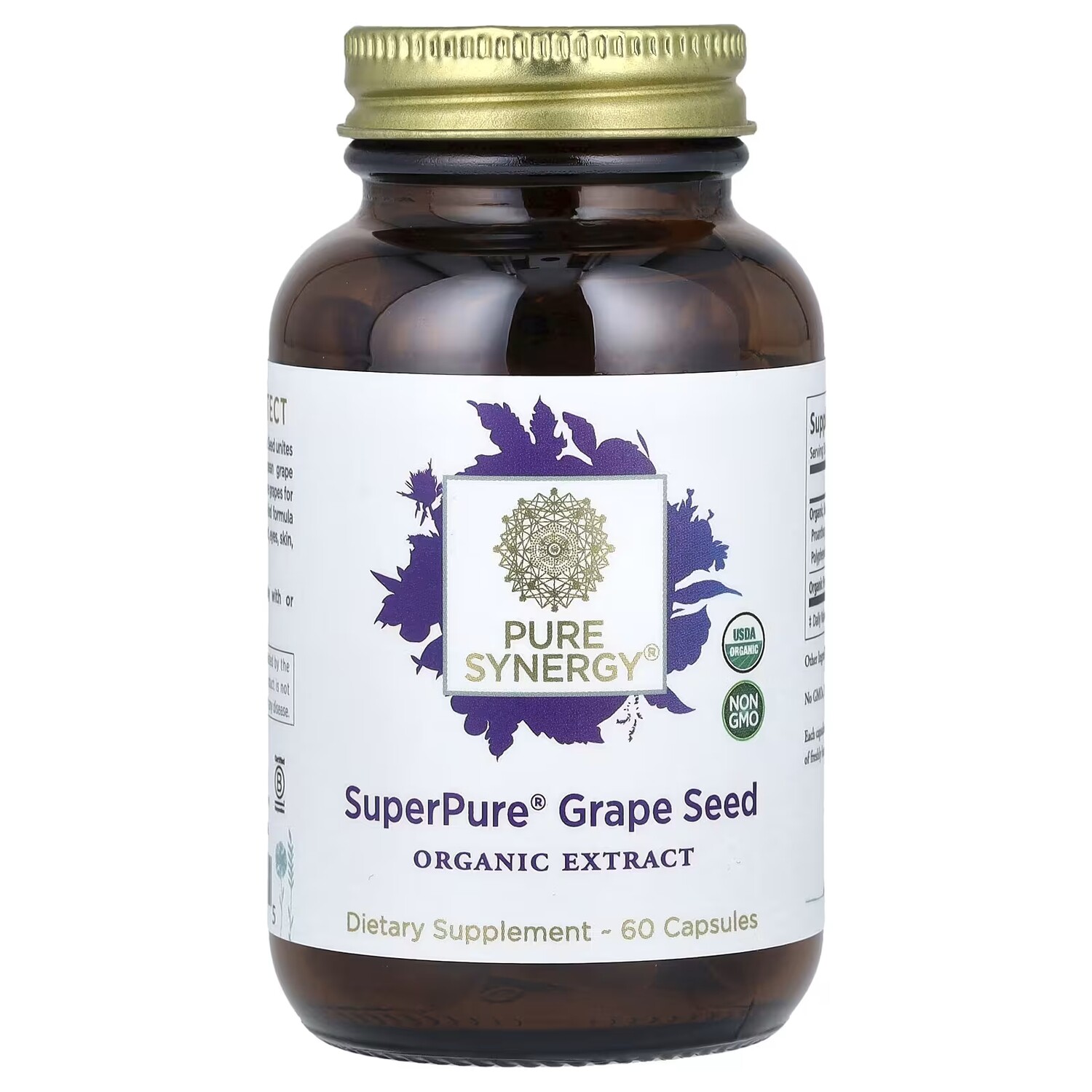 

Добавка Pure Synergy SuperPure из виноградных косточек, 60 капсул