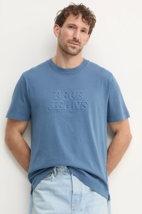 

Хлопковая футболка DARIUS TEE Pepe Jeans, синий