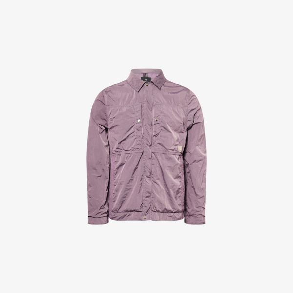 

Длинный жакет с накладными карманами Ps By Paul Smith, сиреневый