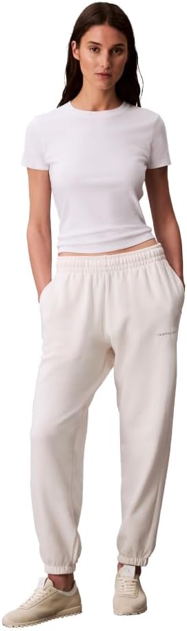 

Женские спортивные брюки Calvin Klein с монограммой и логотипом, White Greige