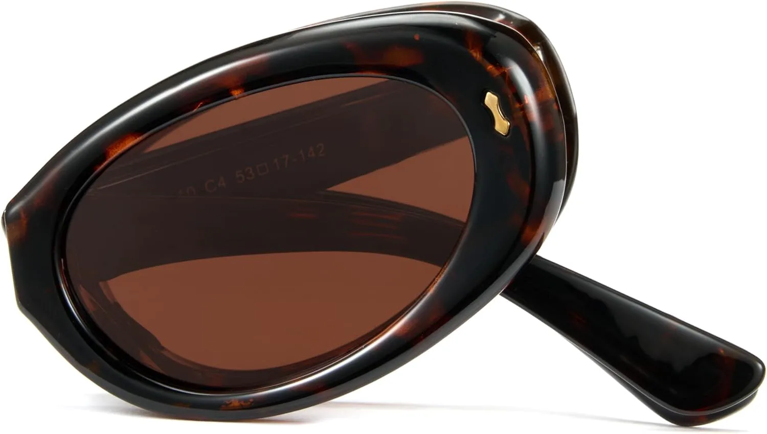 

Солнцезащитные очки Cyxus Retro Oval Foldable Polarized Sunglasses Women 90s Cat Eye Vintage UV400 Travel Driving Beach P1182, 03-brown Lens Turquoise Frame P1182