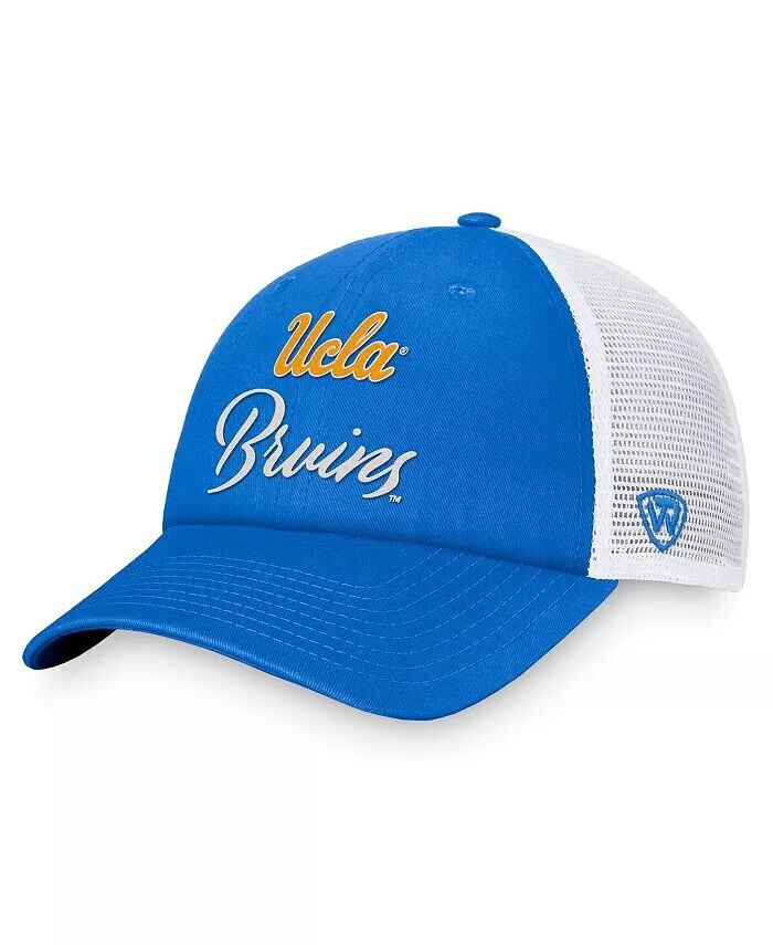 

Женская синяя/белая регулируемая кепка UCLA Bruins Charm Trucker Top Of The World, синий