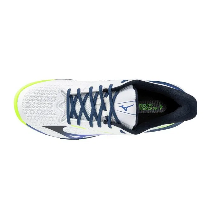 Унисекс кроссовки для тенниса «Wave Exceed Tour 7 OC» от Mizuno, White X Blue (20) — фото 4