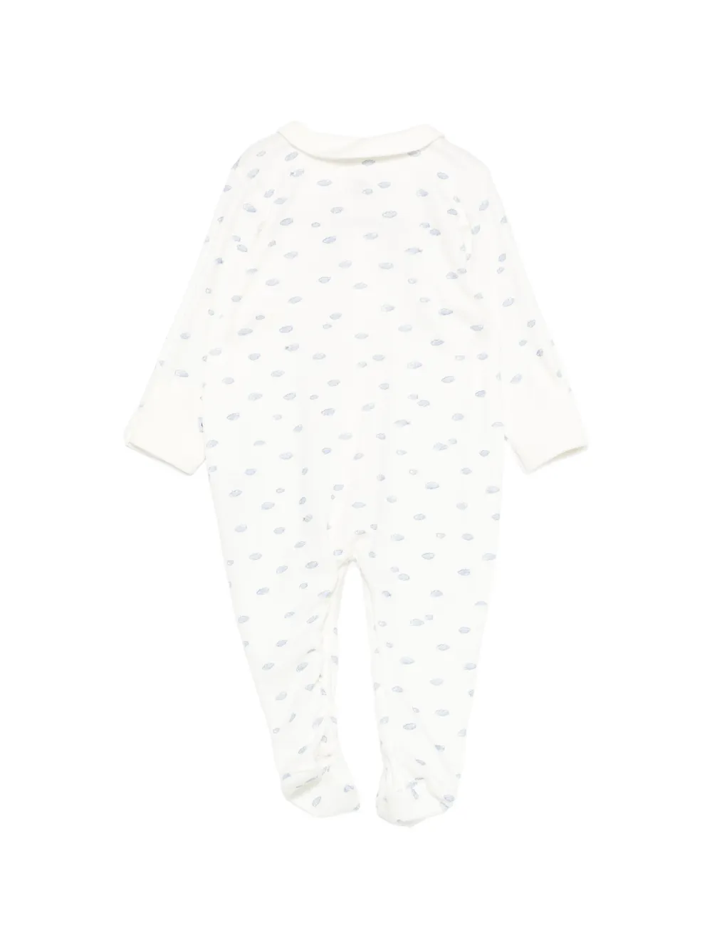 Пижама с принтом и воротником Питера Пэна Petit Bateau, белый — фото 2