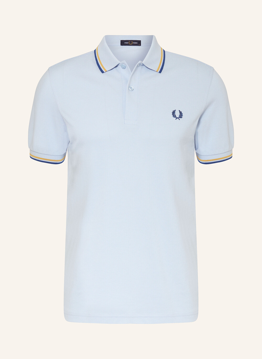 

Рубашка-поло из пике FRED PERRY, светло-голубой