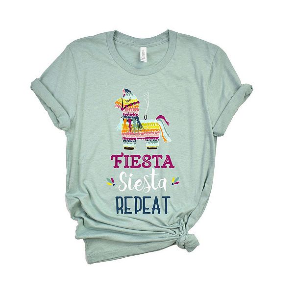 

Футболка с принтом Fiesta siesta repeat Simply Sage Market, Seafoam