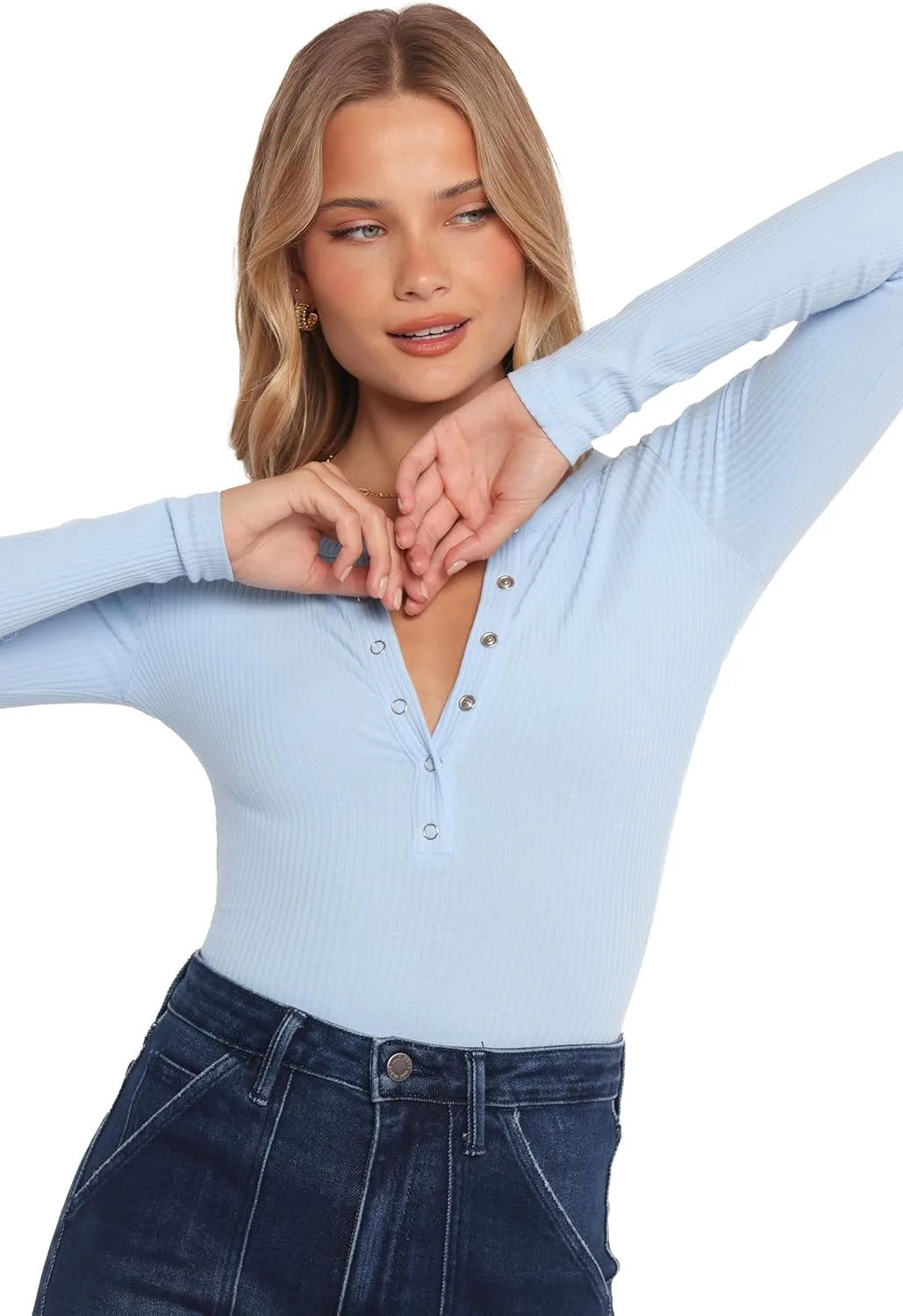 

Petal & Dio Knit Henley — светло-голубой Petal & Pup