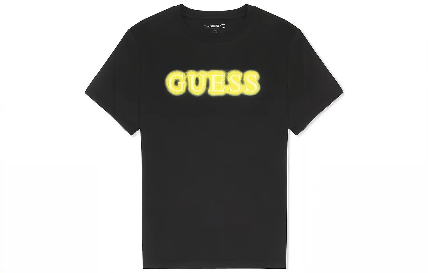

Футболка унисекс черная/желтая Guess, черный/желтый