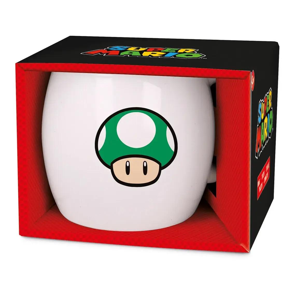 

Зеленая кружка с грибами Super Mario Stor, белый