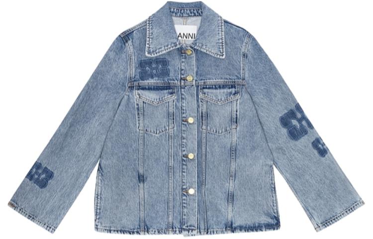 

GANNI Джинсовая куртка, Medium Blue Gray