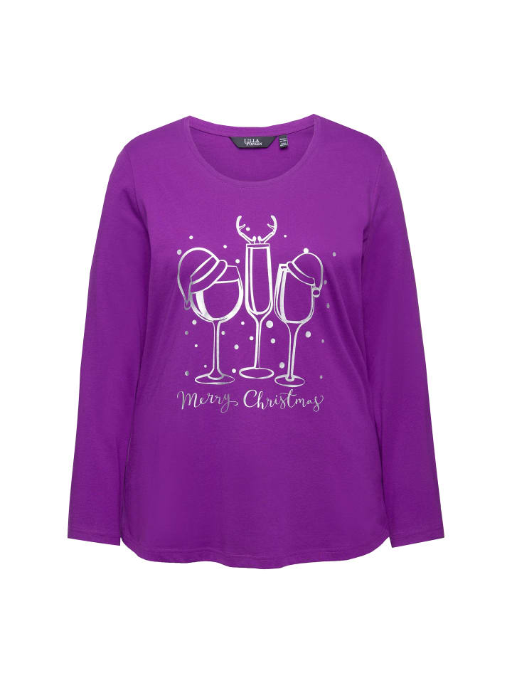 

Лонгслив Ulla Popken Longsleeve, цвет dunkles violett