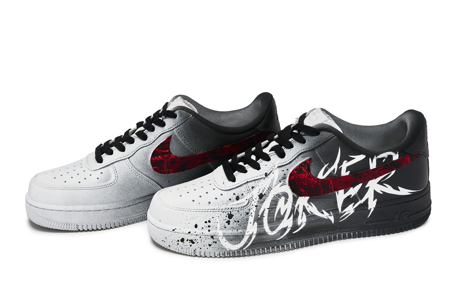Nike Air Force 1 811 Manufacturing, It Low top Skateboard Shoes, мужские, черный белый красный — фото 4