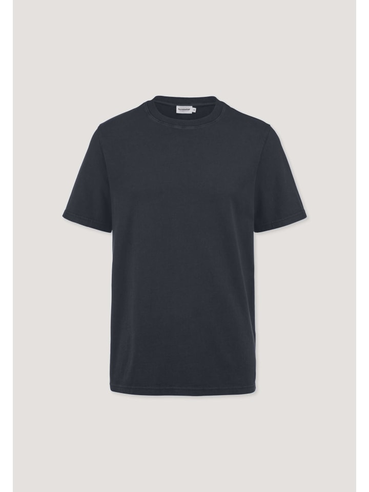 

Рубашка Hessnatur Heavy Jersey свободного кроя из чистого органического хлопка, темно-синего цвета