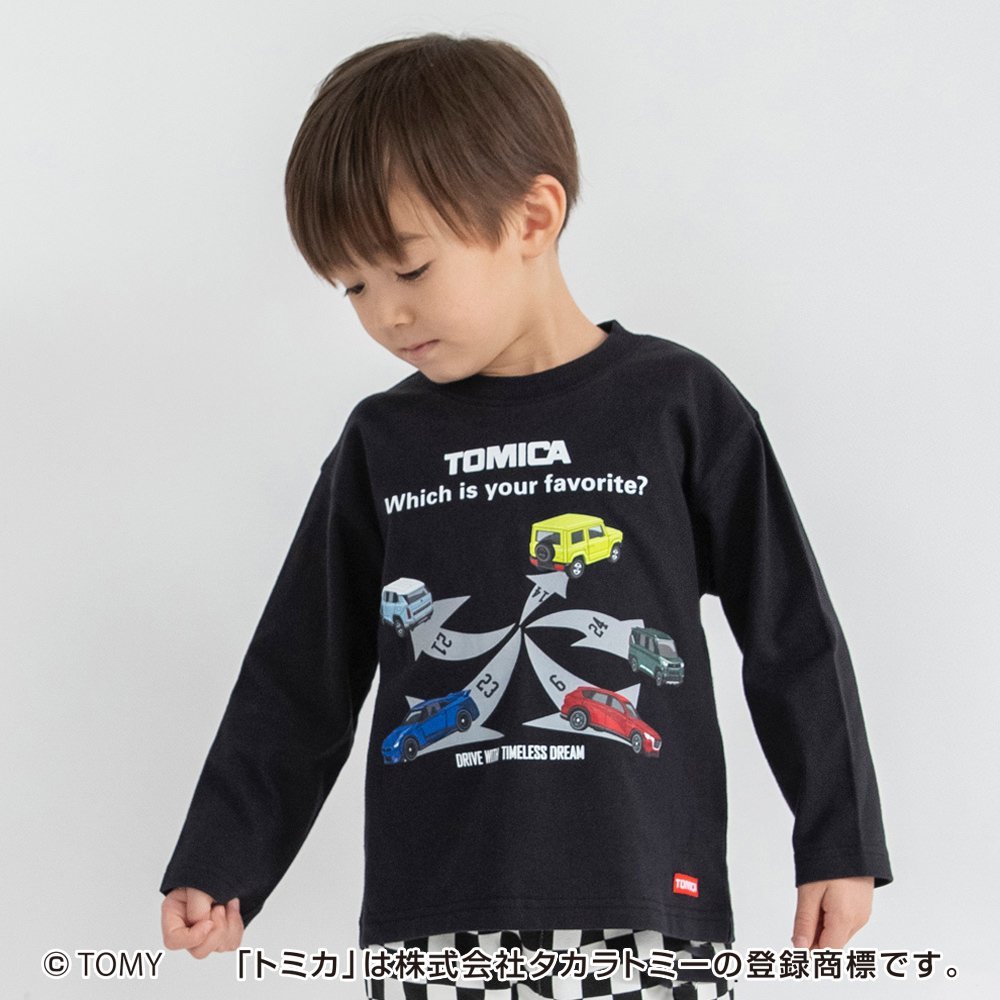 Футболка с длинными рукавами с принтом TOMICA/Tomica* Branshes, black