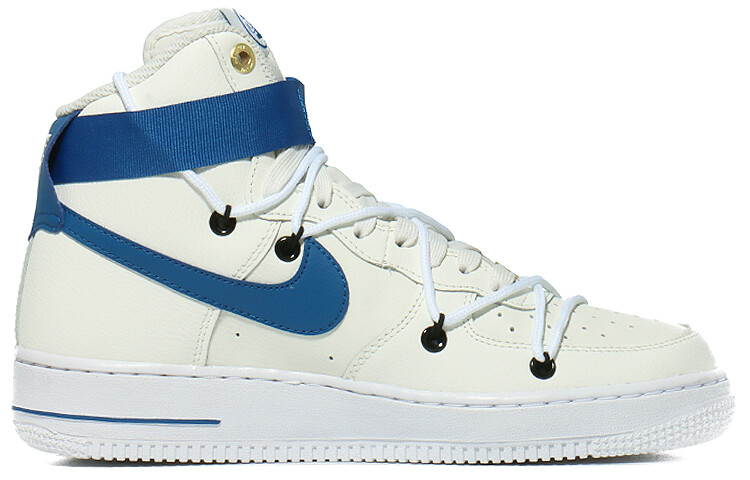 

Кроссовки для скейтбординга Air Force 1 женские с высоким верхом, белый/синий/желтый Nike