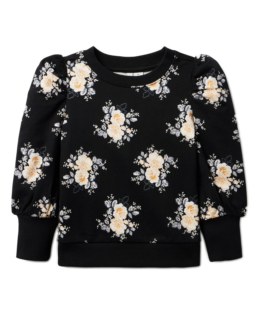 

Свитшот Janie and Jack Floral French Terry, черный