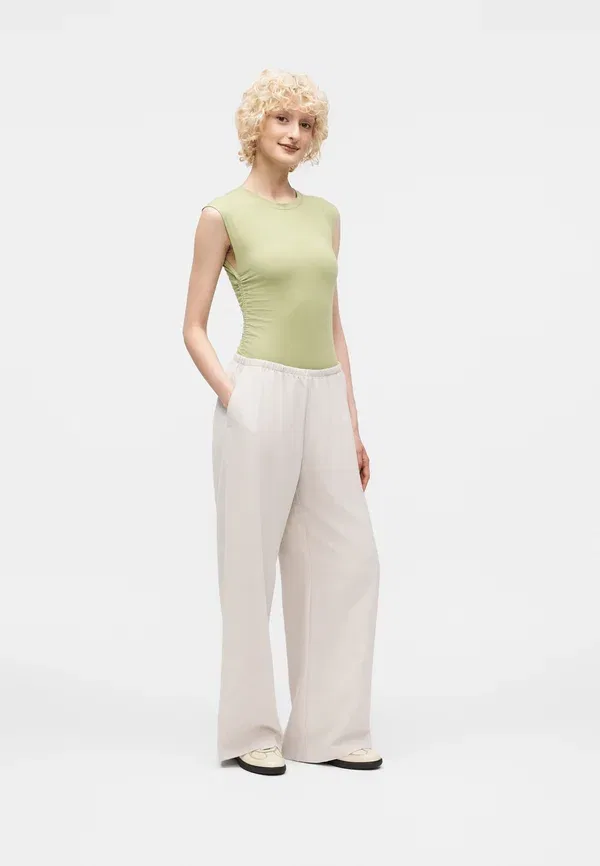 Брюки свободного кроя Gap, модель Easy wide leg pant, цвет серый — фото 2