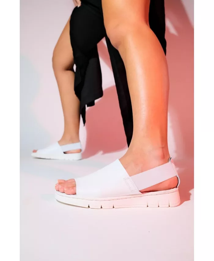 Сандалии Londoi на эластичных ремешках (женские) Forever & Always Shoes, белый — фото 4
