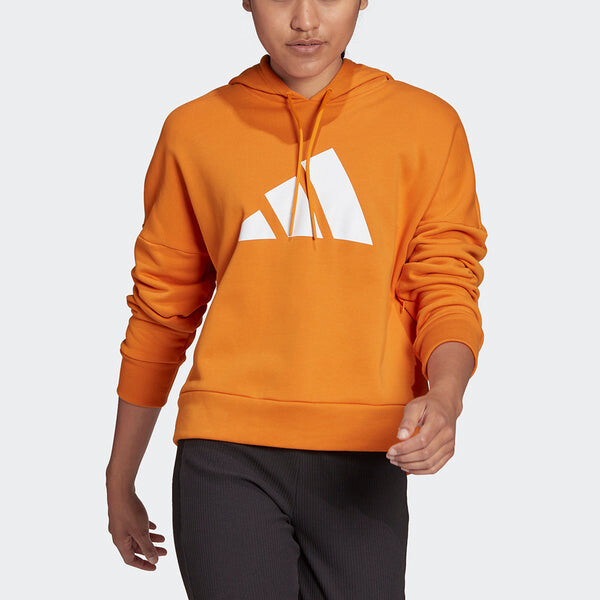 Толстовка (WMNS) adidas FUTURE ICONS Hoodie 'Orange', оранжевый — фото 2