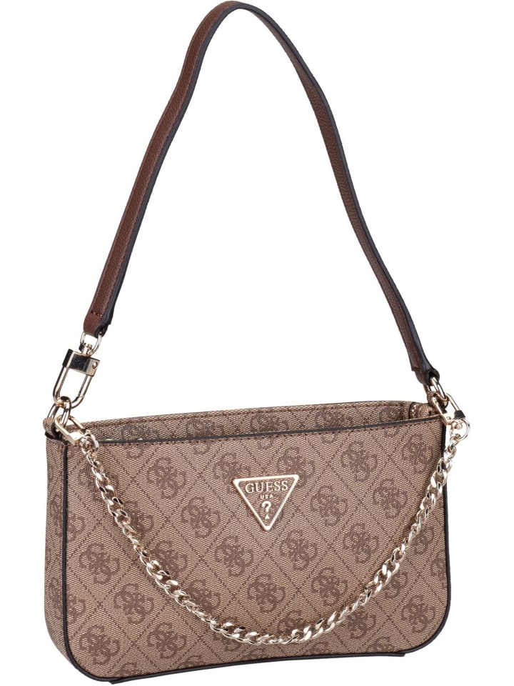 

Наплечная сумка Guess, цвет latte logo/brown