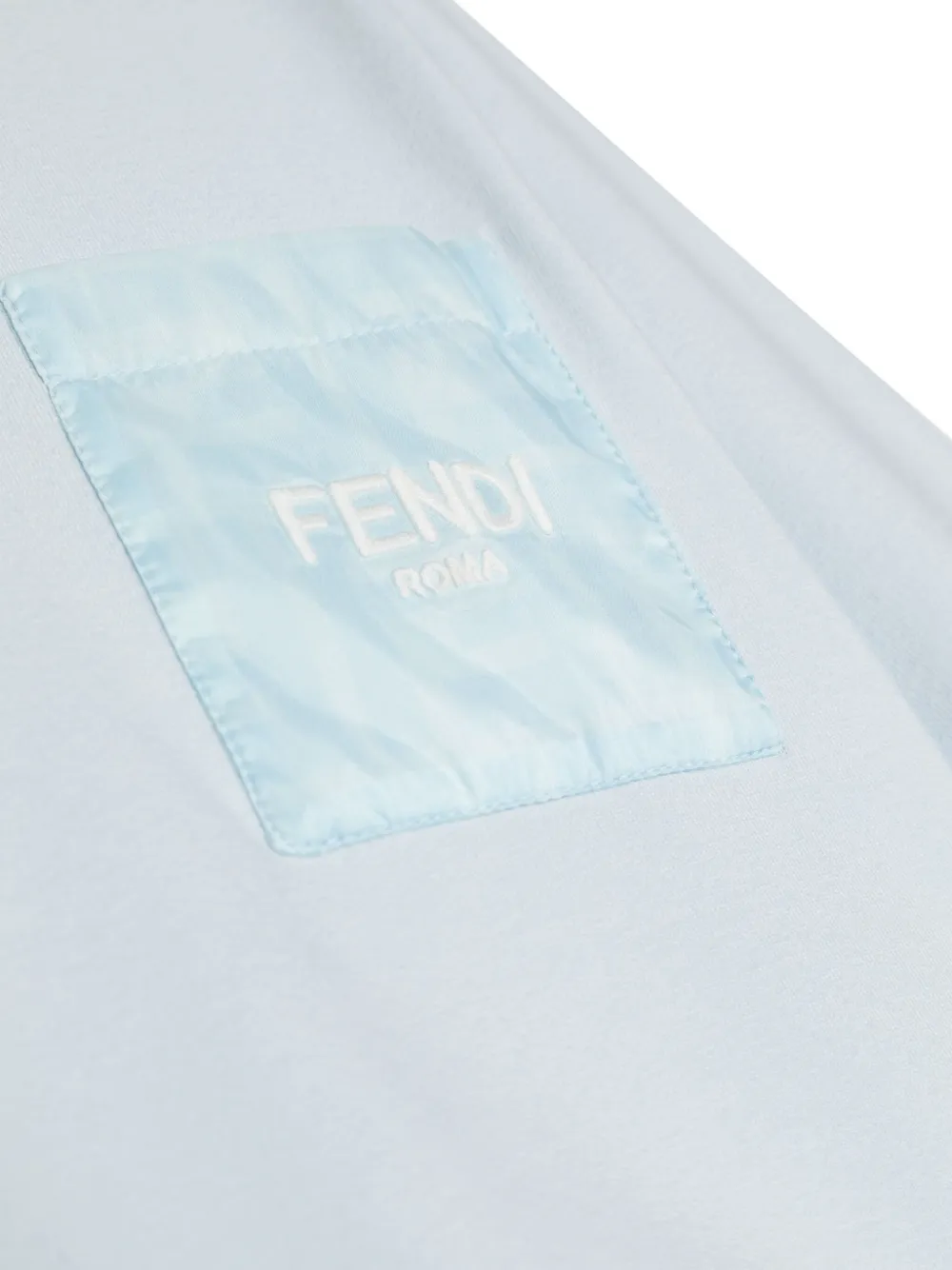 Толстовка с вышитым логотипом FENDI KIDS, синий — фото 3